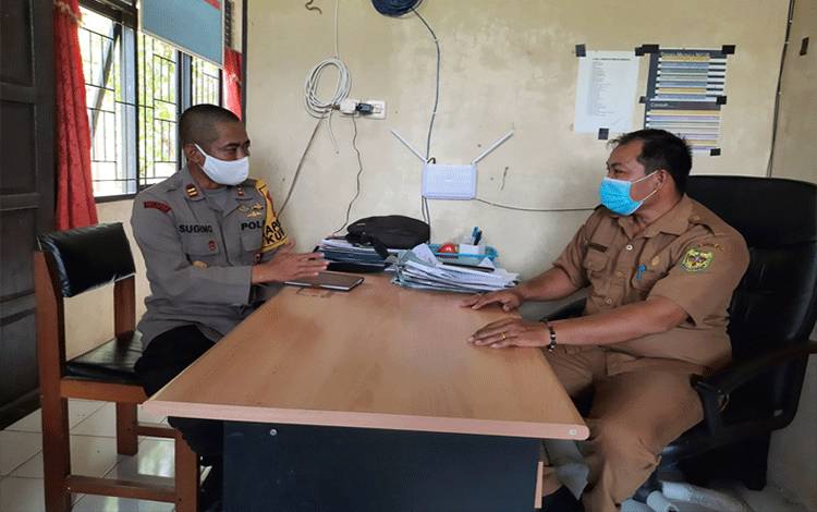 Polsek Kurun Lakukan Koordinasi Dengan Kelurahan Terkait Pembentukan Pos PPKM