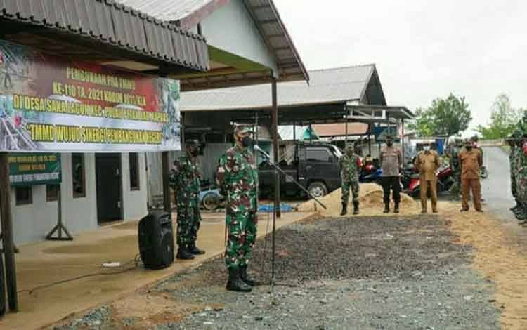Dandim Kuala Kapuas Buka Pra TMMD di Desa Saka Lagun