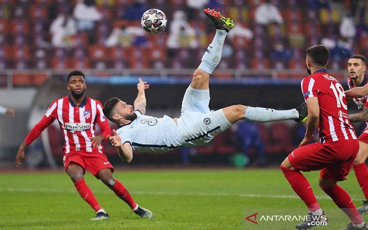 Gol Akrobatik Giroud Antar Chelsea Menangi Leg Pertama atas Atletico