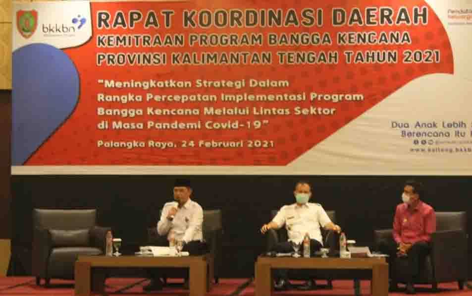 Wakili Gubernur, Sekda Kalteng Buka Rakorda Program Bangga Kencana 2021