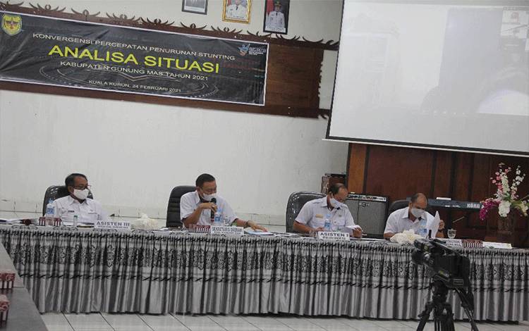 Pemkab Gunung Mas Bahas Analisis Situasi Percepatan Penurunan Stunting