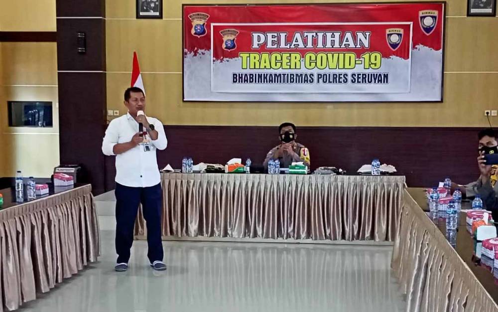 Bhabinkamtibmas Polres Seruyan Ikuti Pelatihan Tracer Covid-19