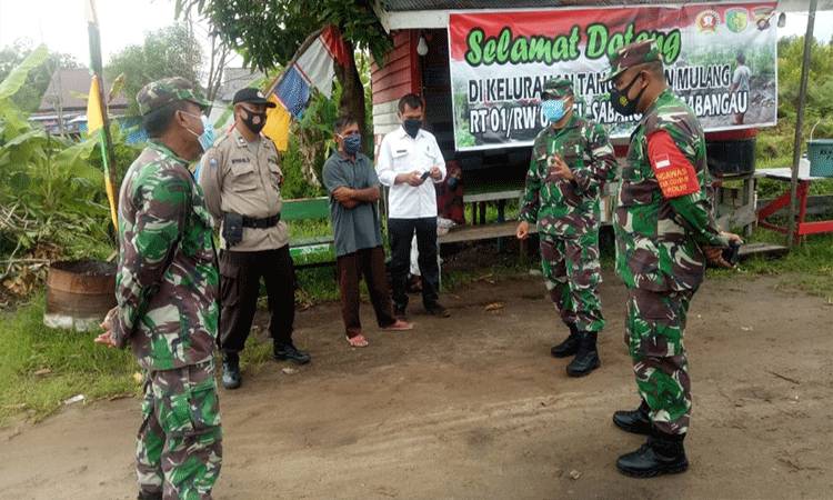Dandim 1016 Palangka Raya Tinjau Operasional Posko PPKM Berbasis Mikro