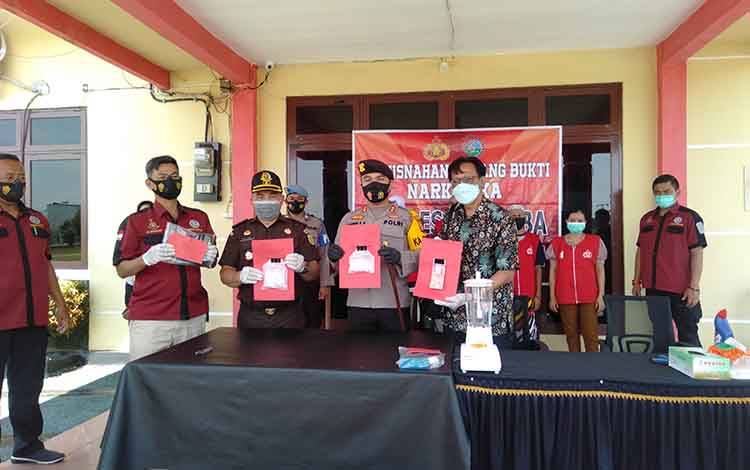 Polres Katingan Musnahkan Sabu Senilai Setengah Miliar Rupiah