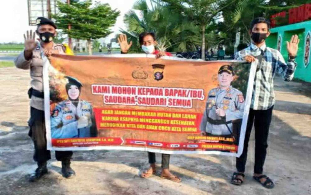 Polsek Kapuas Timur Sosialisasikan Maklumat Kapolda Kalteng Terkait Karhutla