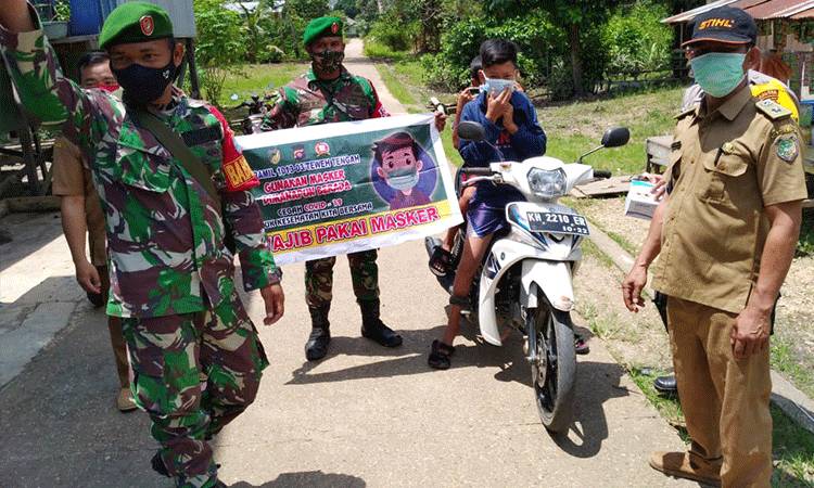 Wujudkan Desa Tangguh, Koramil 1013-03/Teweh Tengah Terus Imbau Patuhi Prokes