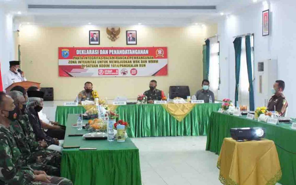 Kodim 1014 Pangkalan Bun Gelar Deklarasi dan Penandatanganan Pakta Integritas Menuju WBM dan WBBM