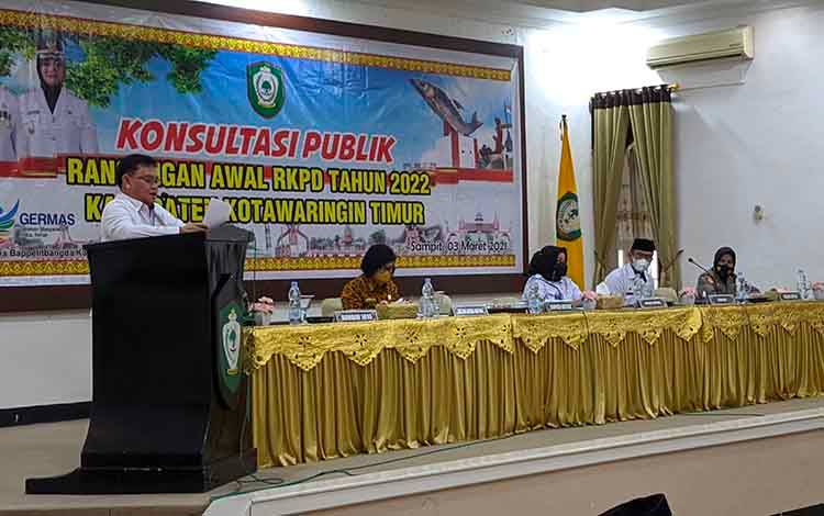 Konsultasi Publik Rancangan Awal RKPD Kotim 2022 Mengacu pada Visi Misi Kepala Daerah