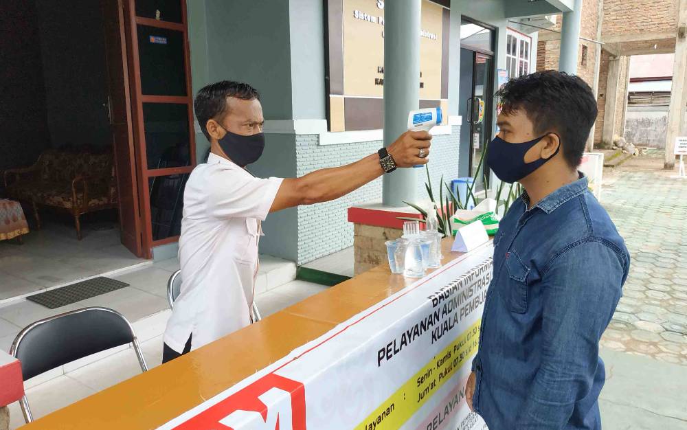 Ini Cara Kantor Kelurahan Kuala Pembuang I Cegah Penularan Covid-19
