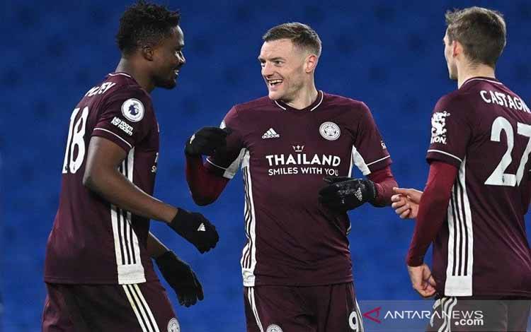 Leicester Naik Posisi Kedua Setelah Bangkit Tundukkan Brighton
