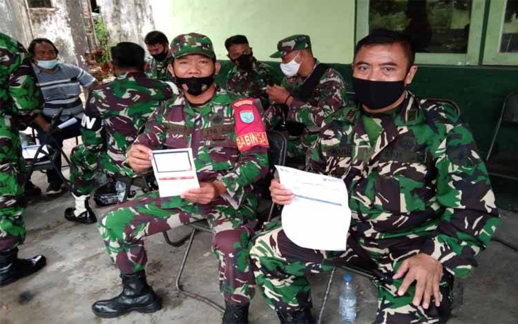 60 Personel Babinsa Kodim 1016 Palangka Raya Ikuti Vaksinasi Hari Kedua