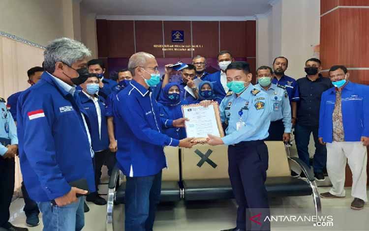 Demokrat Aceh Sambangi Kemenkumham Nyatakan Setia Pada AHY