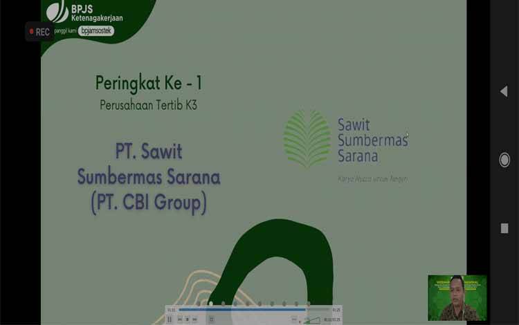 Sawit Sumbermas Sarana Perusahaan Juara 1 Tertib Kesehatan dan Keselamatan Kerja