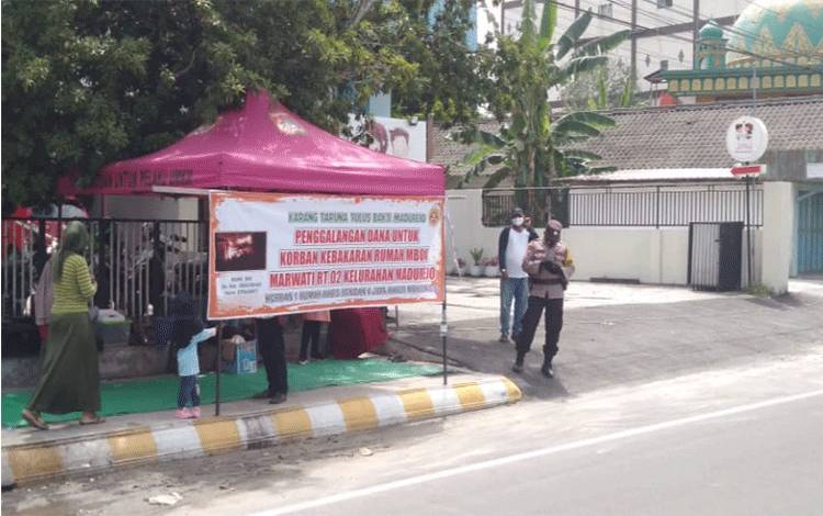 Peduli Korban Kebakaran di Kelurahan Madurejo, Karang Taruna Tulus Bakti Galang Dana