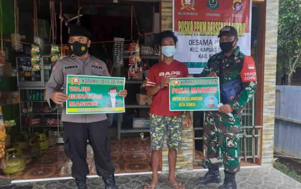Imbauan TNI - Polri di Kecamatan Kapuas Tengah untuk Warga