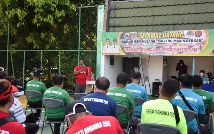Wagub Kalteng Buka Turnamen Tenis Lapangan Piala Kehutanan Tahun 2021