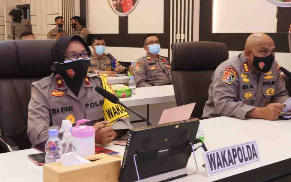 Wakapolda Kalteng Berikan Semangat kepada Siswa SPN Laksanakan Pembelajaran Jarak Jauh