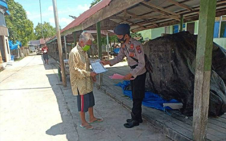 Polsek Mantangai Gencarkan Sosialisasi Maklumat Kapolda Kalteng Terkait Karhutla