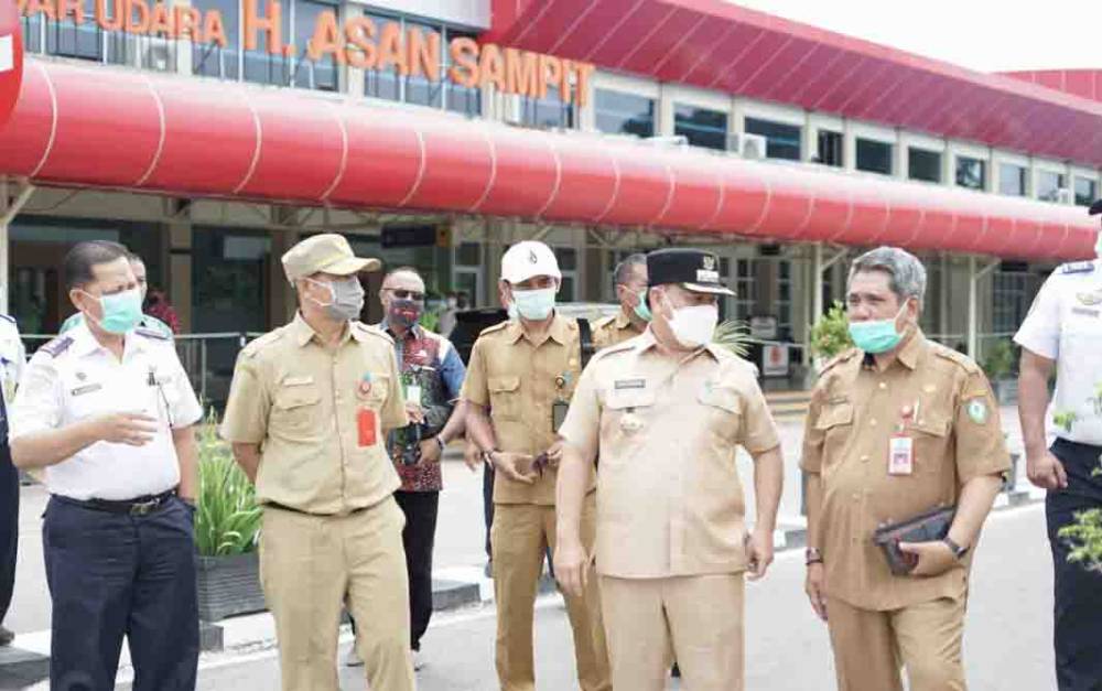 Bupati Kotim Monitoring dan Evaluasi Pengembangan Bandara H Asan Sampit