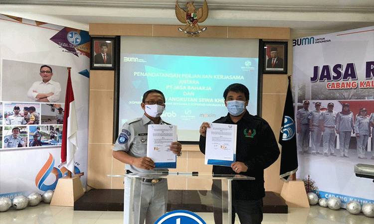 Jasa Raharja Kalteng Teken Kerja Sama Terkait Penjaminan Penumpang ASK Taksi Online