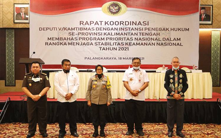 Wakapolda Kalteng Hadiri Rakor Deputi V Kamtibmas 2021