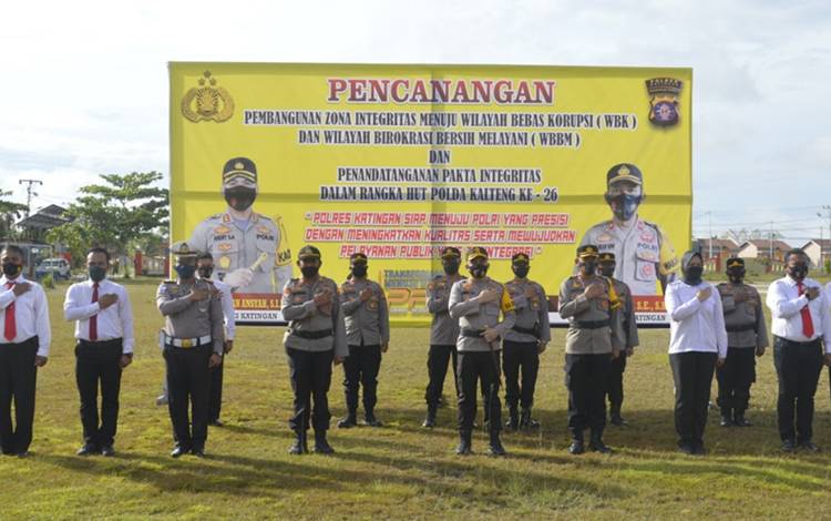 Polres Katingan Turut Peringati HUT Polda Kalteng Secara Virtual
