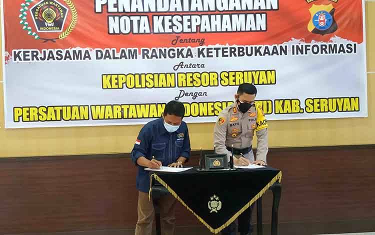PWI Seruyan Apresiasi MoU Keterbukaan Informasi Bersama Polres