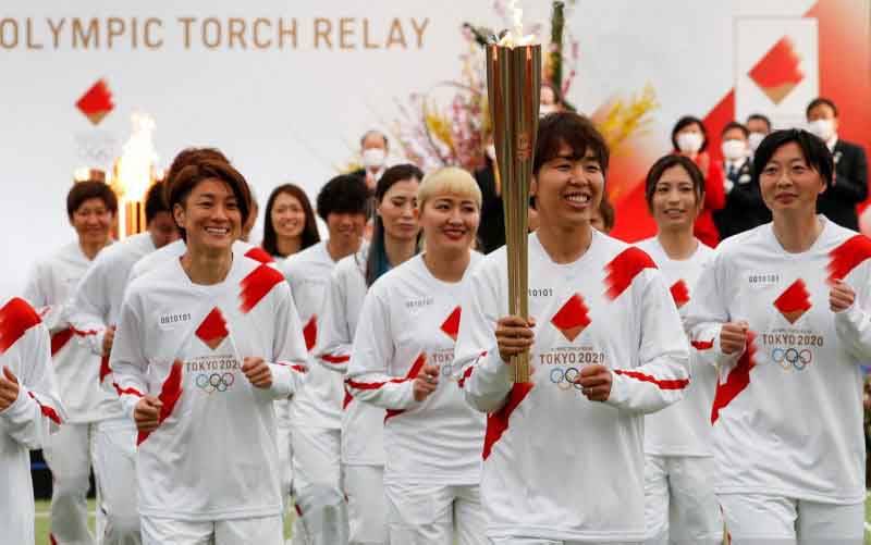 Kirab Obor Olimpiade Beri Harapan bagi Pembuat Bendera di Fukushima