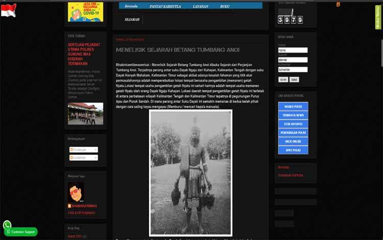 Bhabinkamtibmas Berbagi Informasi Melalui Website Blog