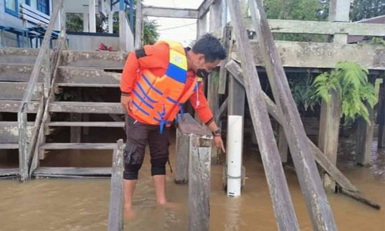 Air Sungai Katingan Wilayah Kasongan Terus Bergerak Naik