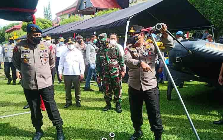 Dankorbrimob Bersama Kapolda Kalteng Cek Kesiapan Penanggulangan Karhutla