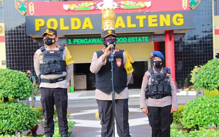 Polda Kalteng Gelar Apel Siaga Aksi Terorisme