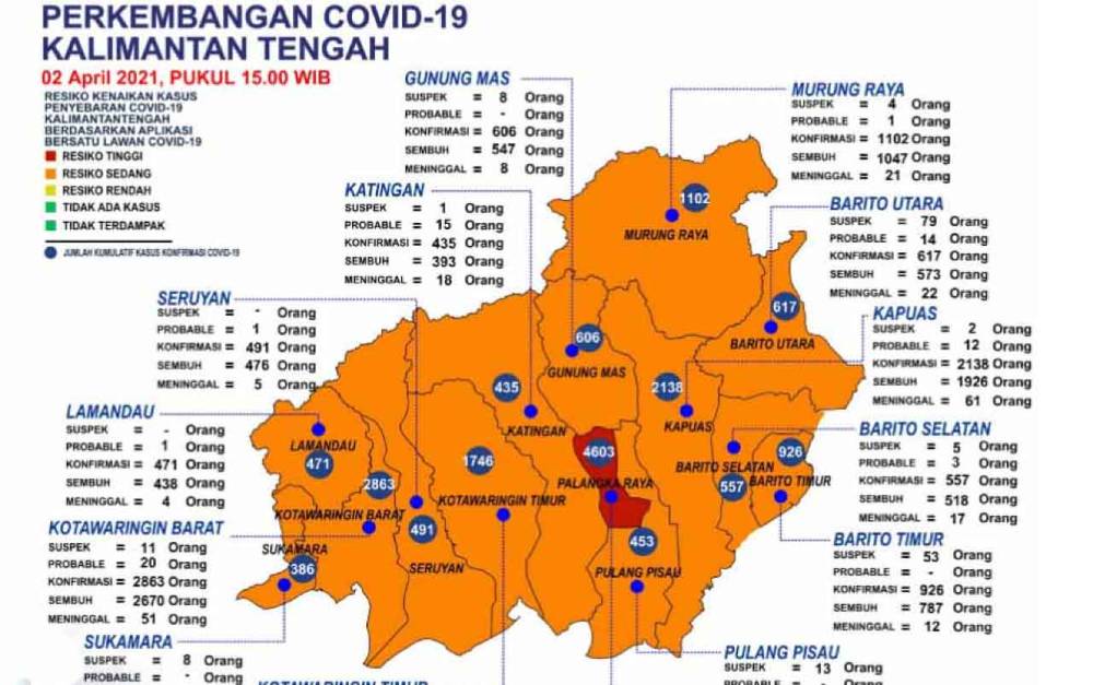 Satgas Covid-19 Kalteng Umumkan 60 Pasien Sembuh dari Covid-19