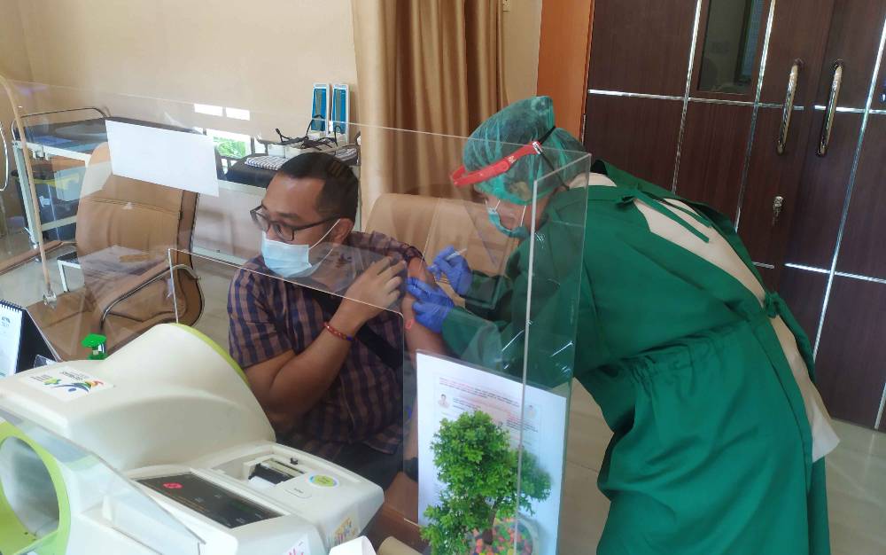 Sejumlah Wartawan di Palangka Raya Disuntik Vaksin Covid-19