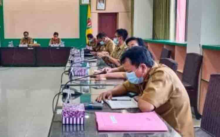 Wakil Bupati Katingan Turut Hadiri Rakor Pencegahan Korupsi se Kalteng Secara Virtual