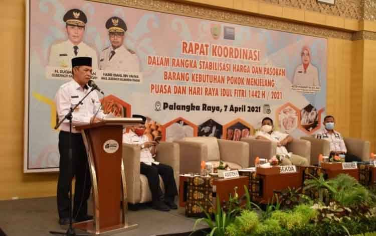 Pemprov Kalteng Gelar Rakor Stabilitas Harga dan Pasokan Barang Kebutuhan Pokok Jelang Puasa dan Idul Fitri