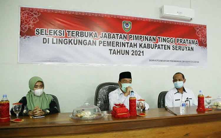 Bupati Seruyan Pantau Seleksi Jabatan Pimpinan Tinggi Pratama