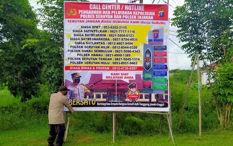Polres Seruyan Sosialisasikan Nomor Pengaduan