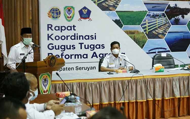 Bupati Seruyan Buka Rakor Gugus Tugas Reforma Agraria