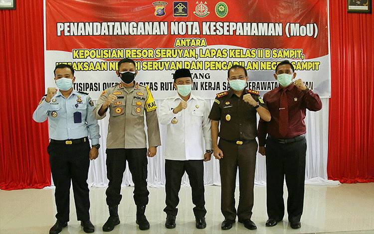 Bupati Seruyan Sambut Baik Pelaksanaan MoU Penerapan Tilang Elektronik