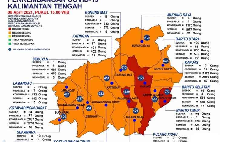 Kalteng Miliki Tiga Wilayah Zona Merah