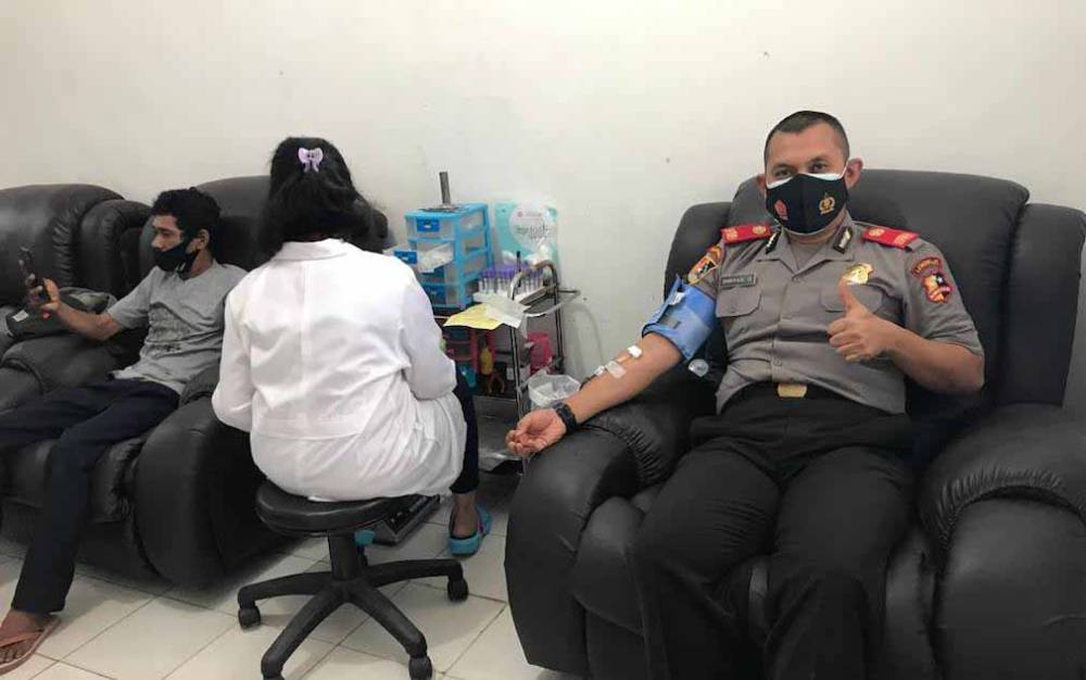Serdik Sespimmen Polri Dikreg 61 Donorkan Darah untuk Bantu Sesama