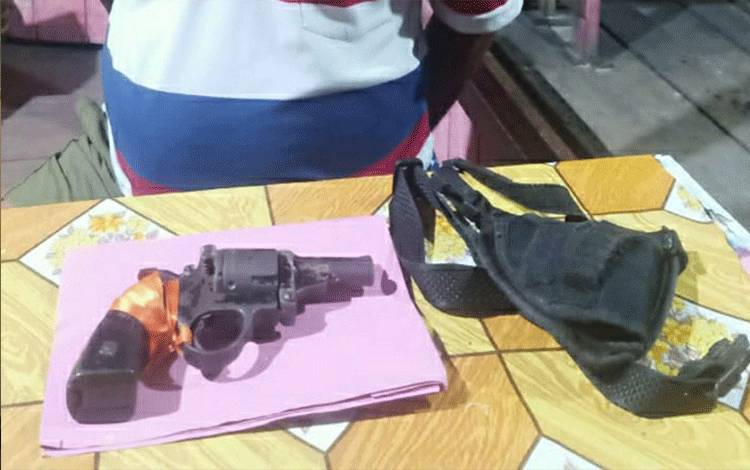 Ditemukan Senpi Rakitan dari DPO Kasus Pencurian Sawit di Kapuas