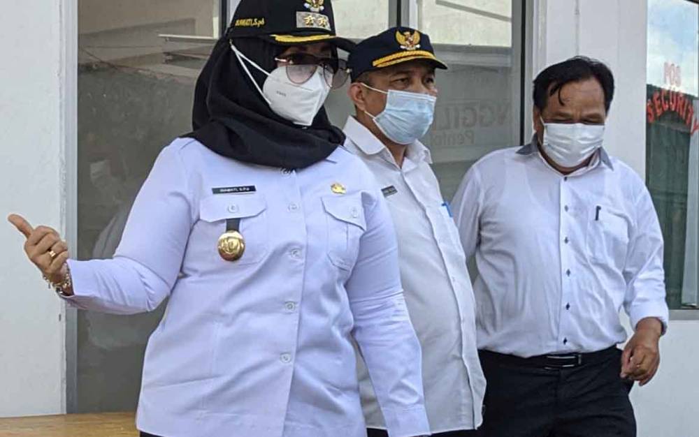 26 Tenda Disipkan Untuk Pedagang Pasar Ramadan di Taman Kota Sampit