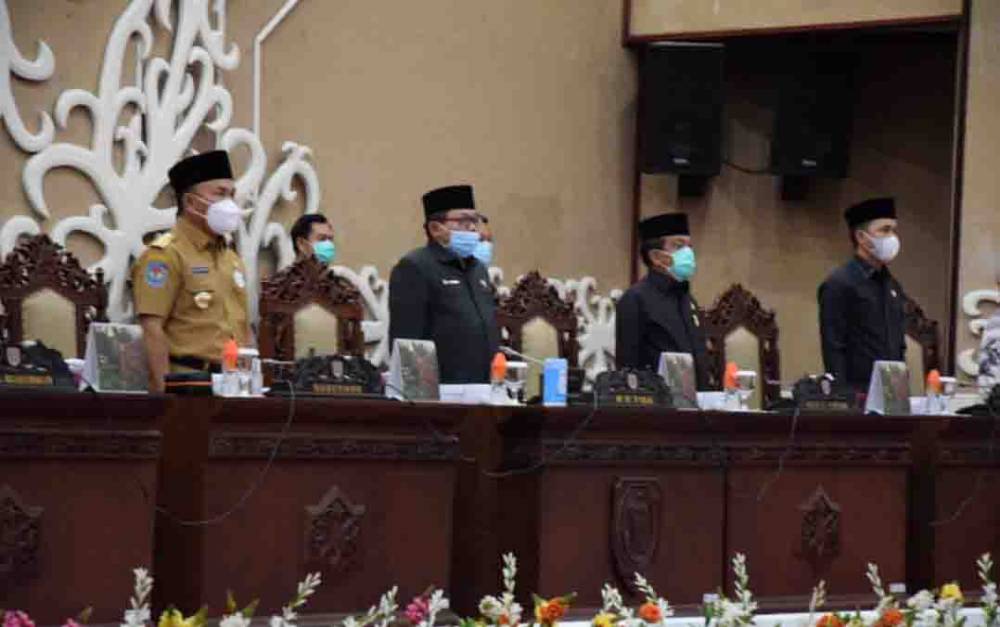 Gubernur Hadiri Rapat Paripurna ke 9 Masa Sidang I 2021 DPRD Kalteng
