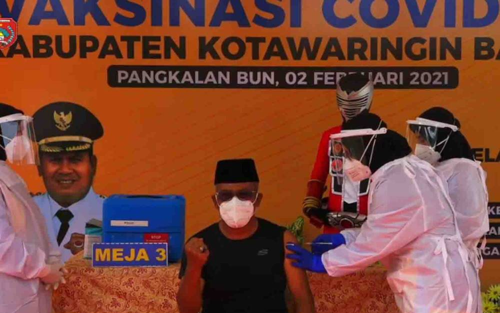 Vaksinasi Dosis Pertama Pelayanan Publik di Kobar Mencapai 6.032 Orang