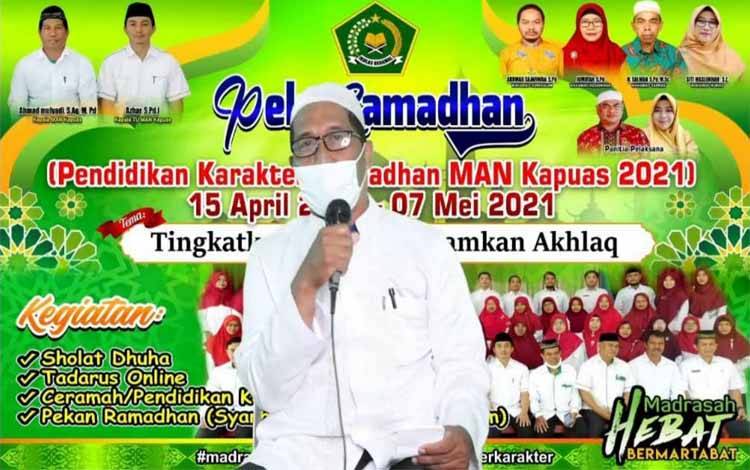 MAN Kapuas Bimbing Peserta Didik Lewat Pendidikan Karakter Ramadan Secara Daring