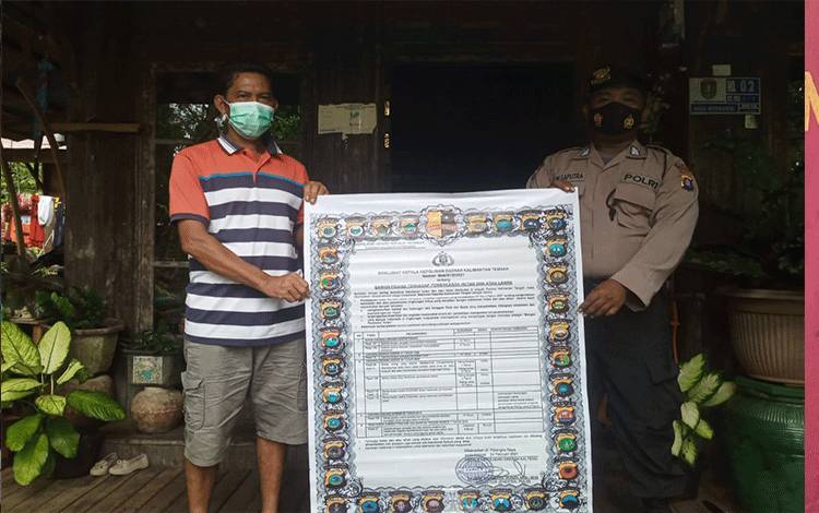 Antisipasi Musim Kemarau, Polsek Mendawai Sosialisasi Karhutla