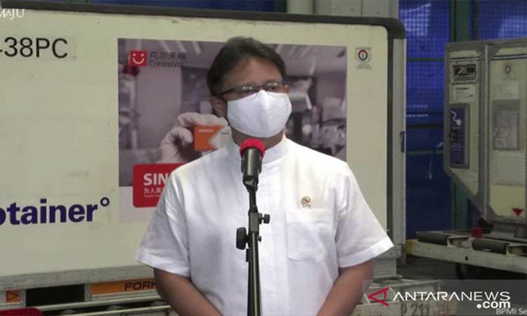 Menkes: 6 Juta Bulk Vaksin Sinovac Tahap Kedelapan Tiba di Indonesia