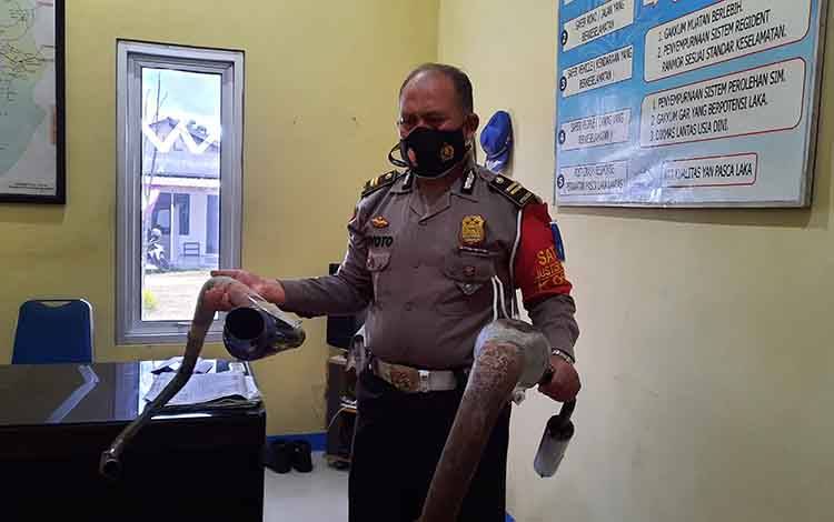 Satlantas Polres Kobar akan Musnahkan Knalpot Brong